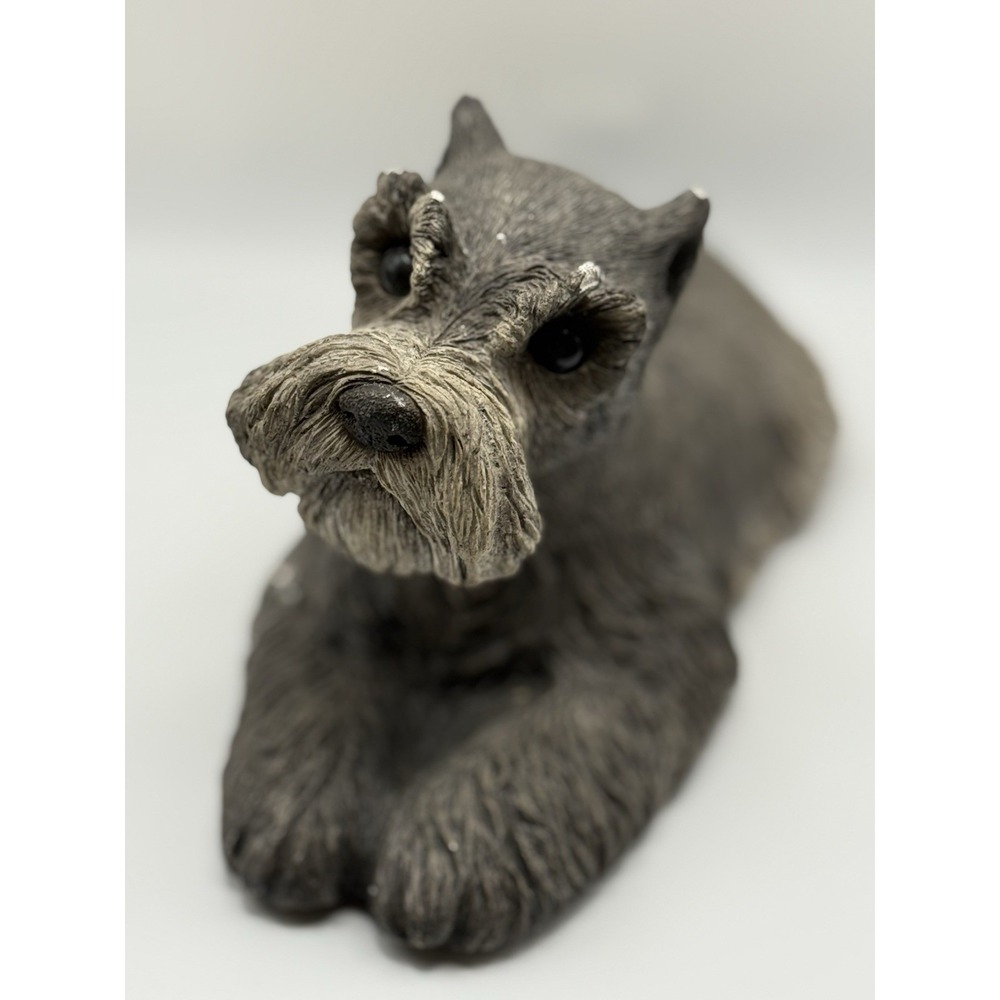 Vtg Sandicast Schnauzer Dog Statue 4.5in 1981 Sandra Brue Signed 3lb #145
